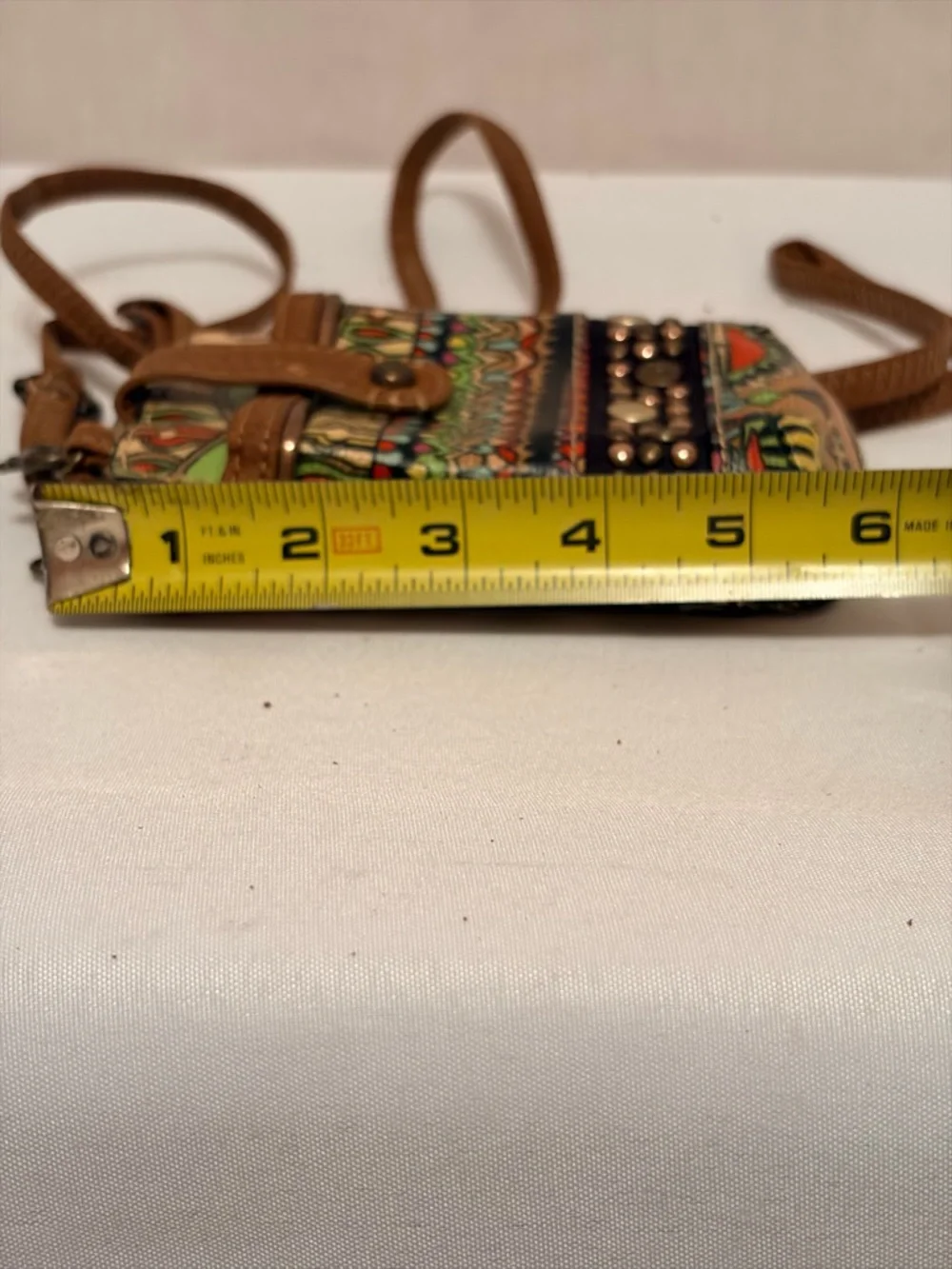 SakRoots Boho Printed Crossbody Phone Wallet in Multi-Color - Picture 5 of 6